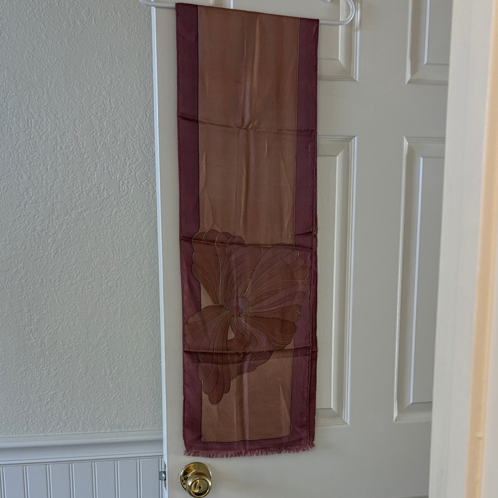 Elegant Purple and Brown Scarf